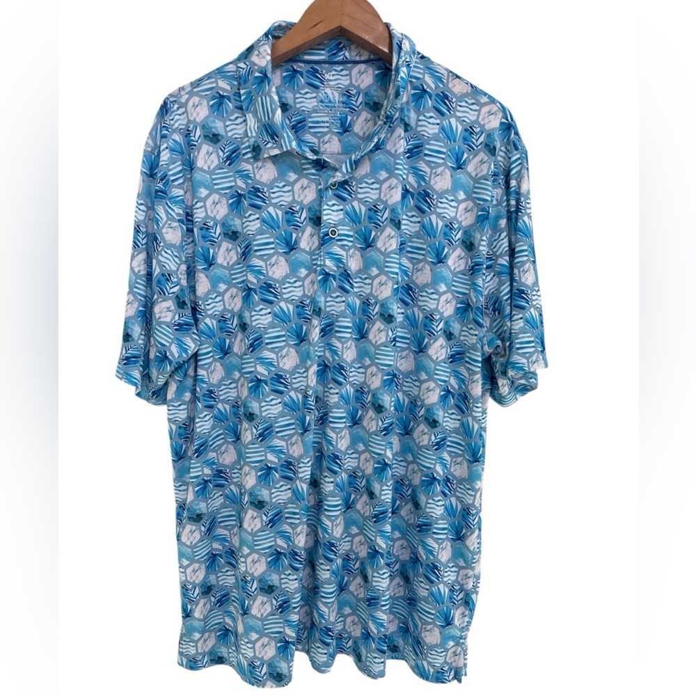Blue Floral Men's Polo Shirt 

Size XL
Excellent Pre-Owned Condition 
2983